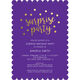 Purple Surprise Party Confetti Dot Invitations Image 6 of 6